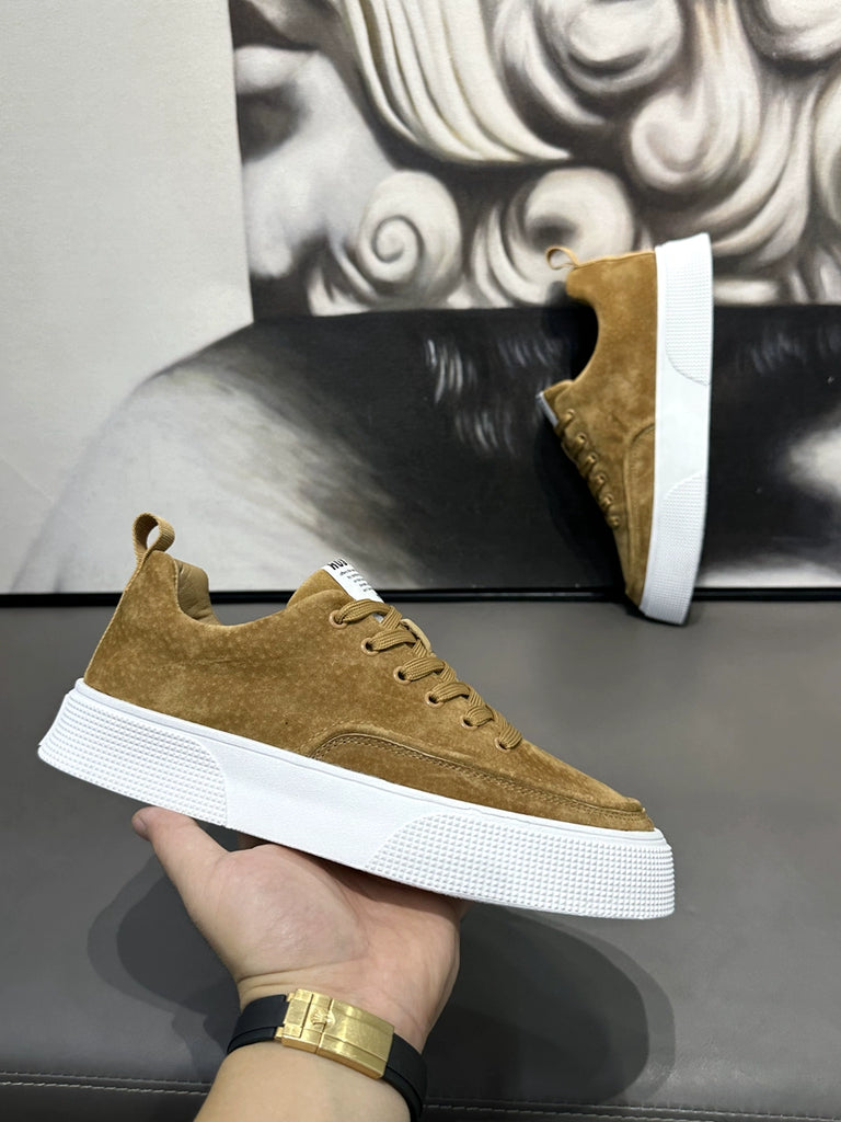 Importé - Chaussure Homme Sport Baskets Style Rétro En Cuir nubuck