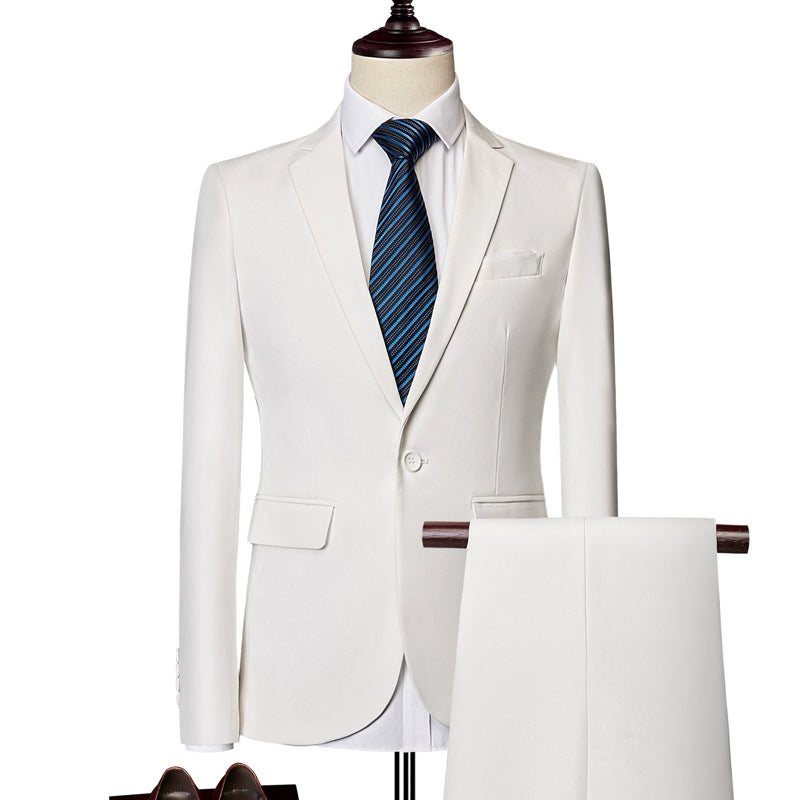 Importé - Ensemble Costume Homme Slim Style Britannique 2 Pièces