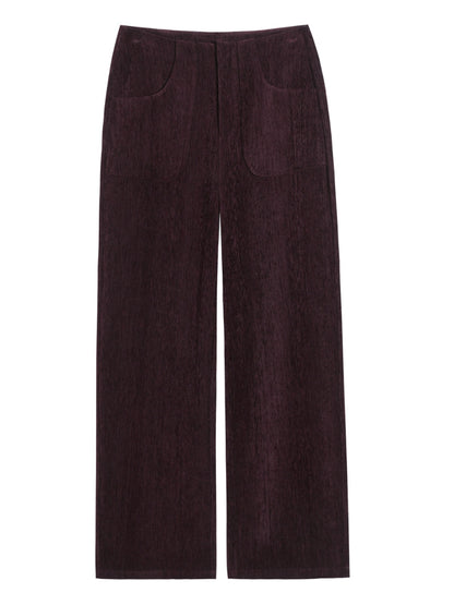 Importé - Pantalon Velours Femme Taille Haute