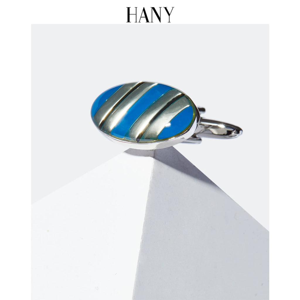 Importé - HANY  Boutons de Manchettes Homme En Bleu