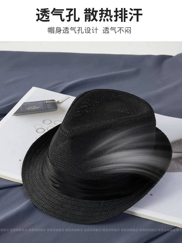 Importé - Chapeau Homme Britannique Style Vintage En Paille