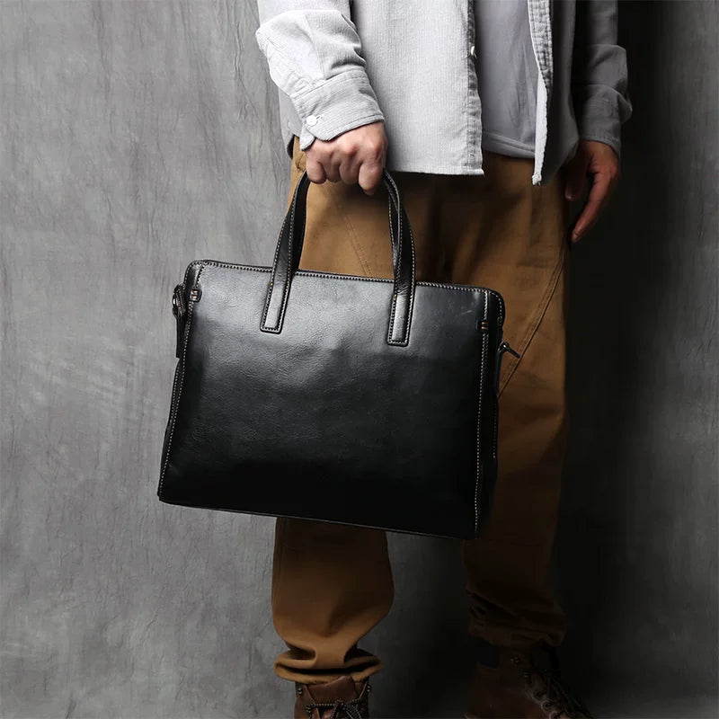 Importé - Sac Premium Cuir Gaufré Pour PC Ordinateur 14''