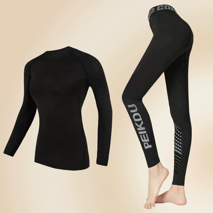 Importé - Ensemble Fitness Sport Femme Leggings Shirt TShirt