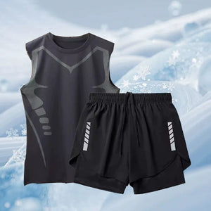 Importé - Short Sport Homme  Décontracté Style Fitness En Soie Glacée