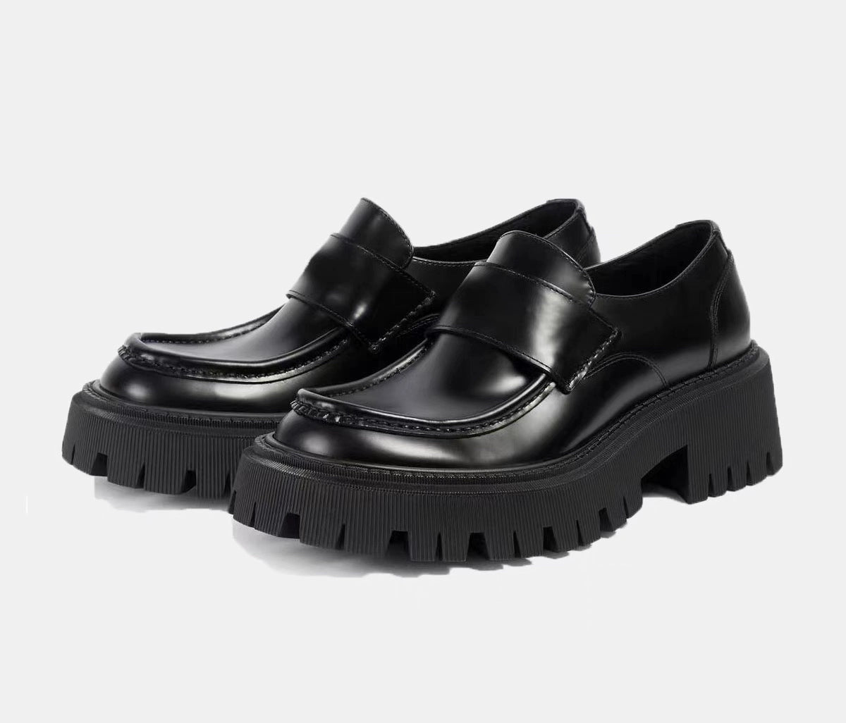 Importé - Chaussure Homme Mocassins Derby A Semelle épaisse