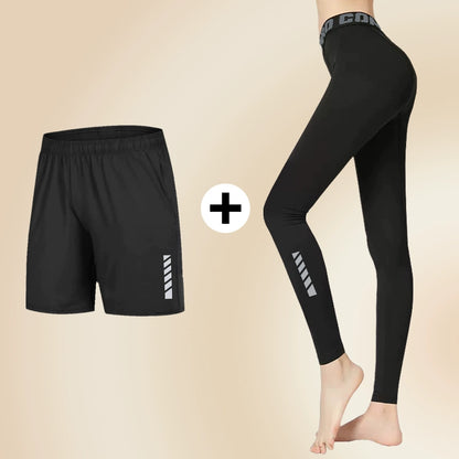 Importé - Ensemble Fitness Sport Femme Leggings Shirt TShirt