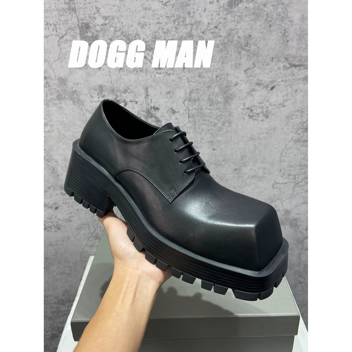 Importé - Chaussure Homme Derby Britannique Semelle Epaisse A Bout Carré