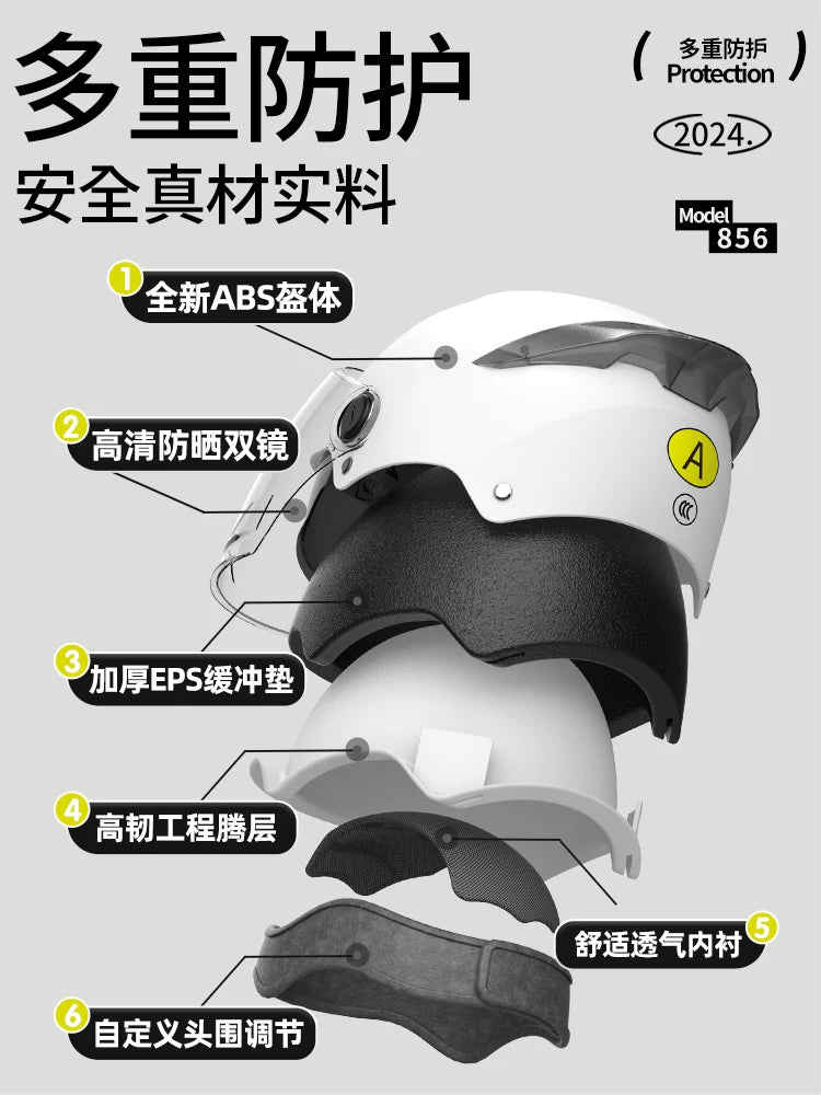 Importé - Casque Blindé Anti-Choc Protection Moto Velo