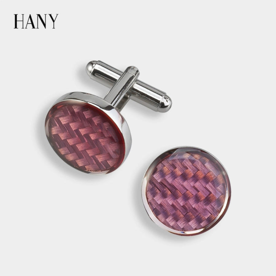 Importé - HANY  Boutons de Manchettes Rouge Cristal