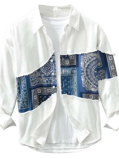 Importé - Chemise 100% Coton Homme Manches Longues Tendance