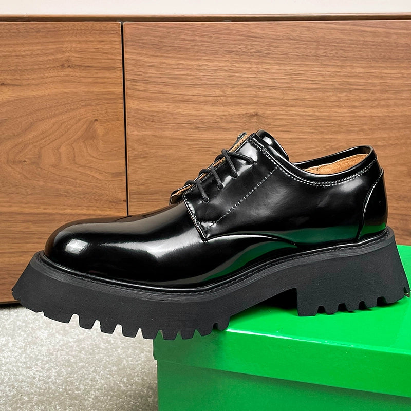 Importé - Chaussure Homme Derby Britanniques En Cuir A Semelles 8Cm