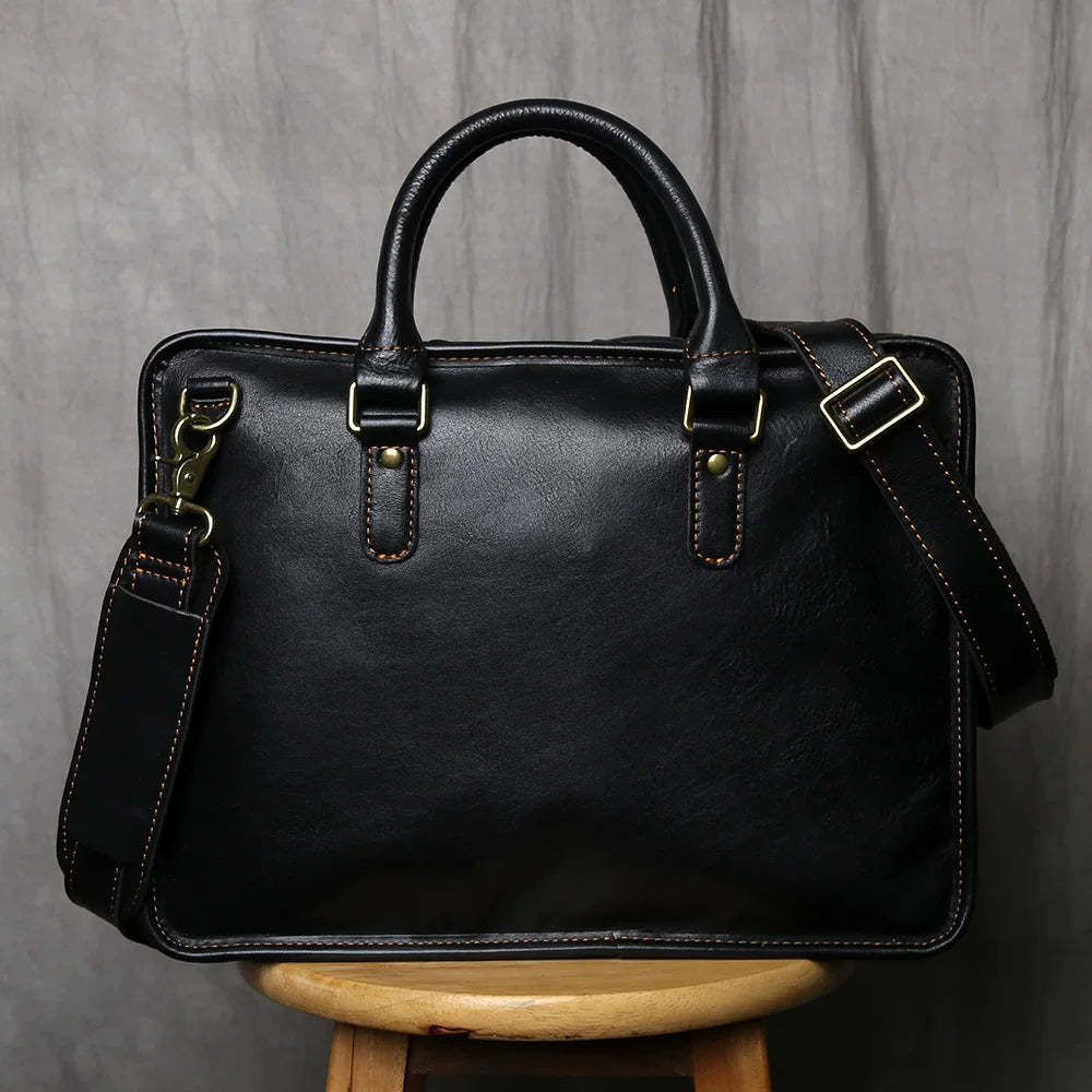 Importé - Sac Premium Cuir Gaufré Pour PC Ordinateur 14''