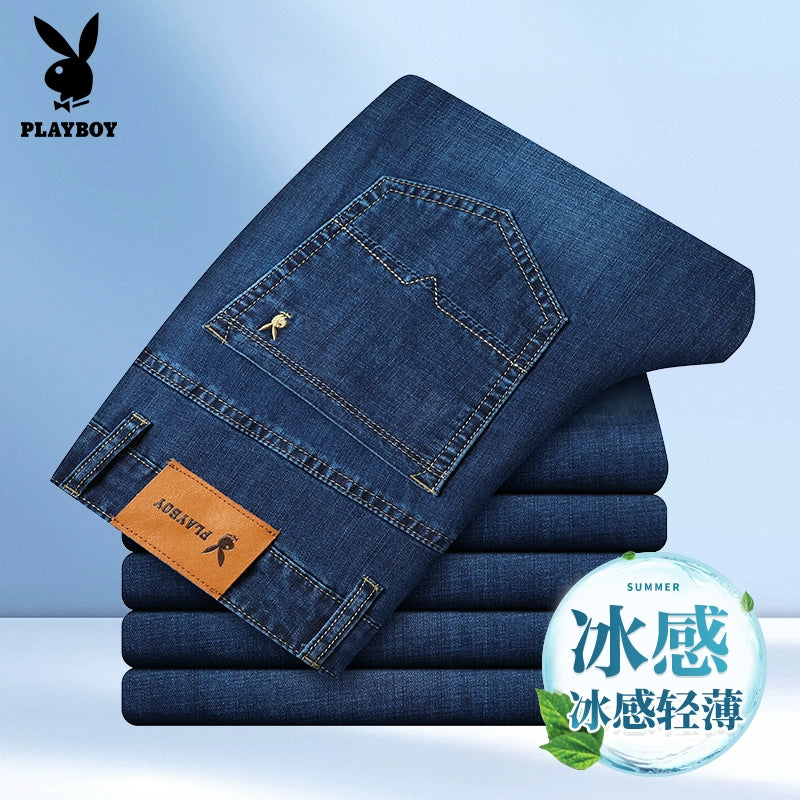 Importé - Playboy Pantalon Jean Stretch Homme Slim Décontracté