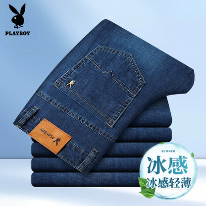 Importé - Playboy Pantalon Jean Stretch Homme Slim Décontracté