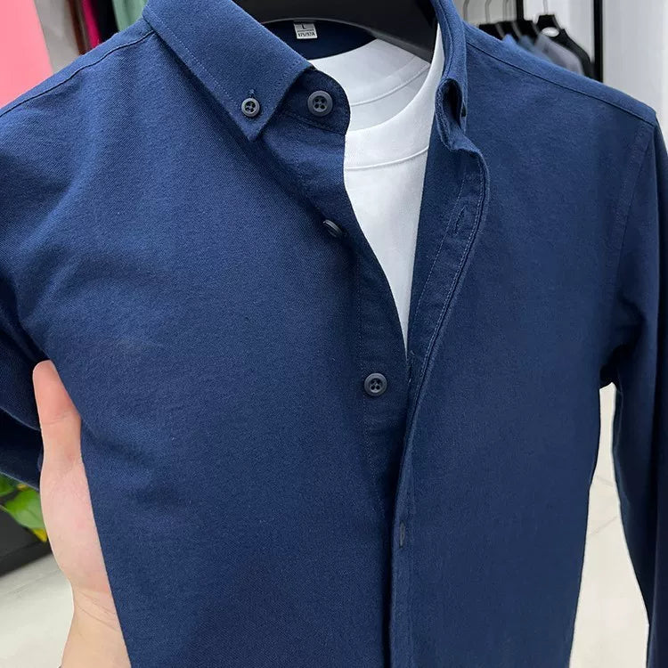 Importé - Chemise Homme Manches Longues Pur Coton