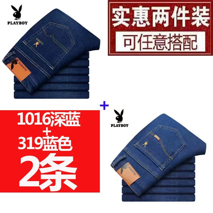 Importé - Lot 2x Pantalons Jean Stretch Homme Playboy Décontracté