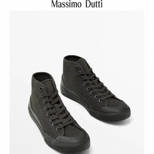 Importé - Massimo Dutti Chaussure Homme Sport Montantes - Kaki vert
