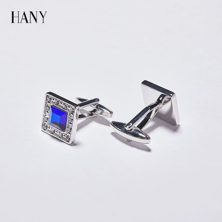 Importé - HANY  Boutons de Manchettes Homme - Saphir Classique
