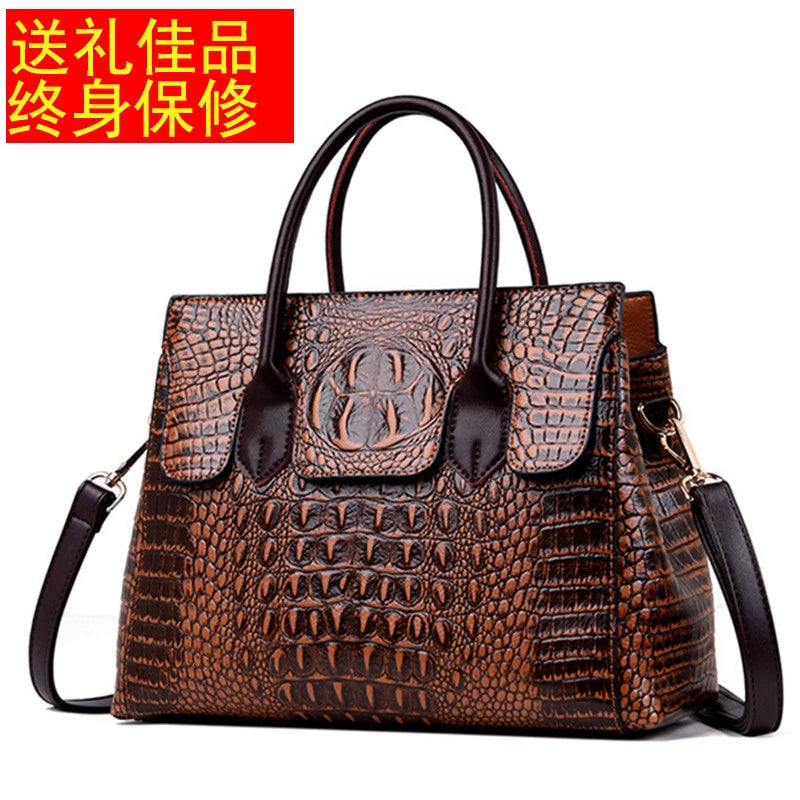 Importé - Sac À Bandoulière  En Cuir Femme Décontracté Motif Croco