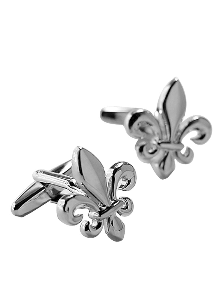 Importé - Boutons de Manchettes Homme - En Argent Brillant