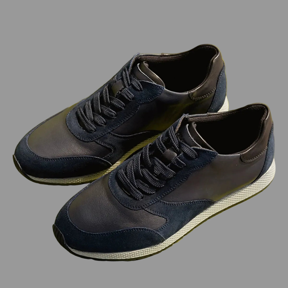SOLDÉ - Sneakers Basket Mixte Sport Cuir Véritable - RESTE 1