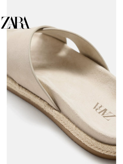 Importé - ZARA NEW - Sandales Homme A Lanières En Cuir