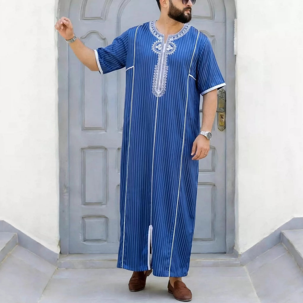 Importé - Boubou Homme Marocain broder Décontracté
