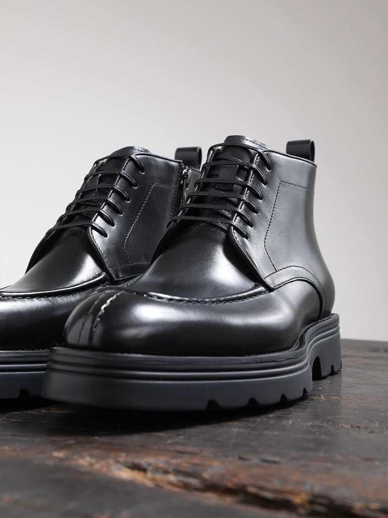 Importé - Chaussure Derby Montantes En Cuir Verni Style Britanniques