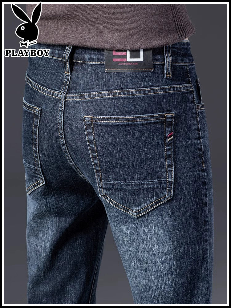 Importé - Playboy Pantalon Jean Stretch Homme Tendance