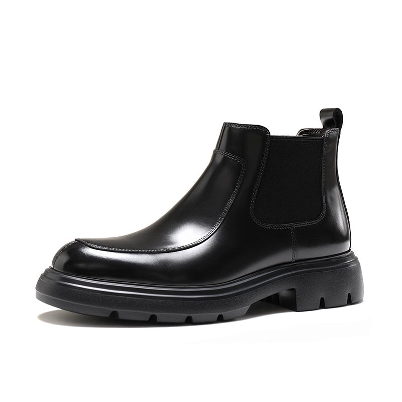 Importé - Chaussure Homme Bottines Britannique À Gaine En Cuir Mat