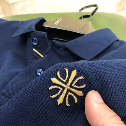 Importé - Polo Brodé Homme Décontracté Manches Courtes