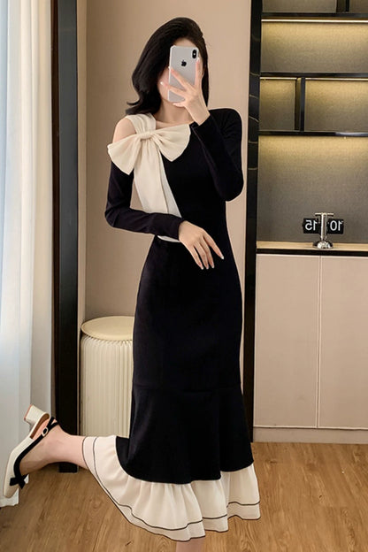 Importé - Robe Femme Nœud Papillon Tendance