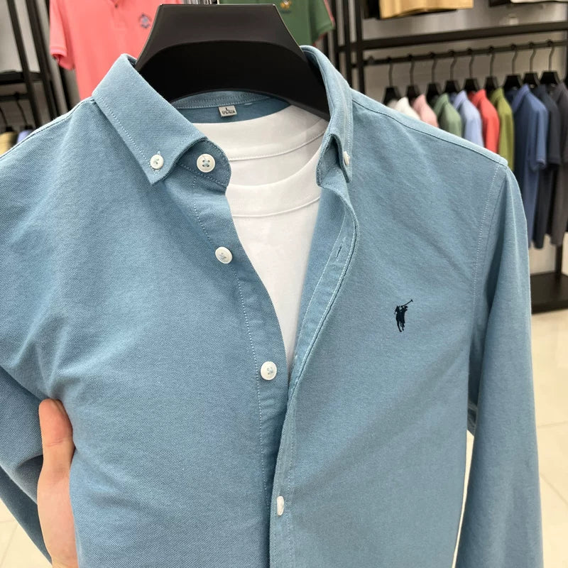Importé - Chemise Homme Manches Longues 100% Coton