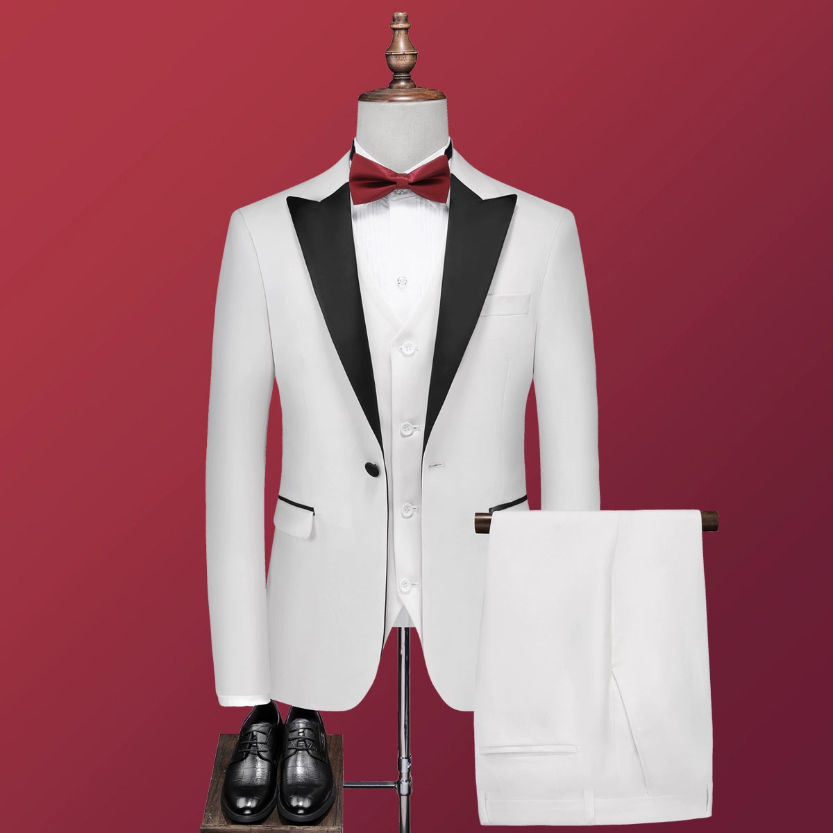 Importé - Ensemble Costume Smoking Homme Slim Style Britannique 3 Pièces