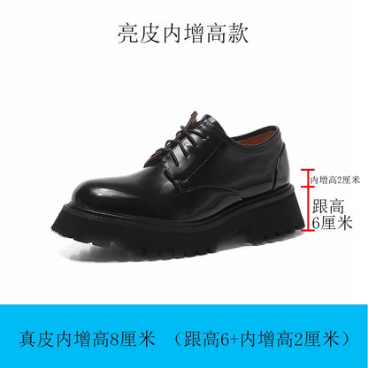 Importé - Chaussure Homme Derby Britanniques En Cuir A Semelles 8Cm