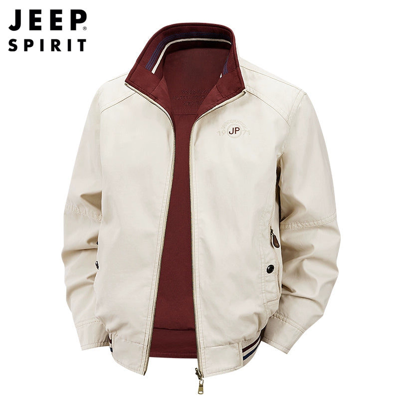 Importé - Veste Jacket 2Face Homme Col Montant Manches Longues 100% coton