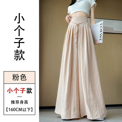 Importé - Pantalon Femme Coton Taille Haute Décontracté
