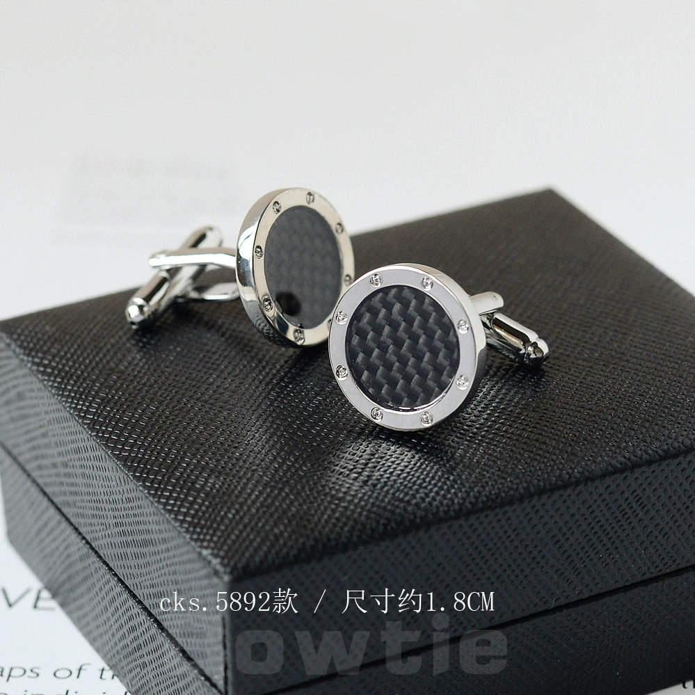 Importé - Boutons de Manchettes Homme - En Argent Brillant