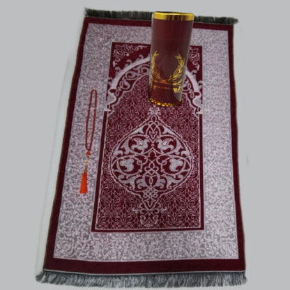 Importé -  Ensemble Coffret prière -Tapis + Chapelet