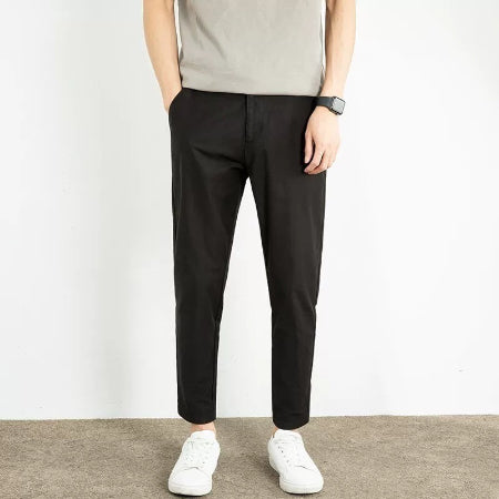 Importé - Pantalon Pur Coton Coupe Slim Homme Décontracté