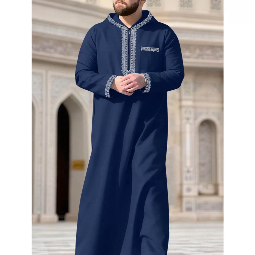 Importé - Boubou Homme Brodé Emirats Manche Longue