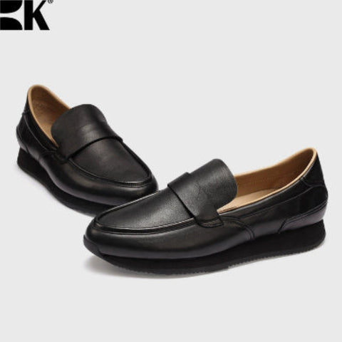 Importé - Chaussure Sneakers Mocassin Homme Cuir Véritable