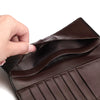 Importé - Portefeuille Mixtes Long Slim en Cuir Véritable