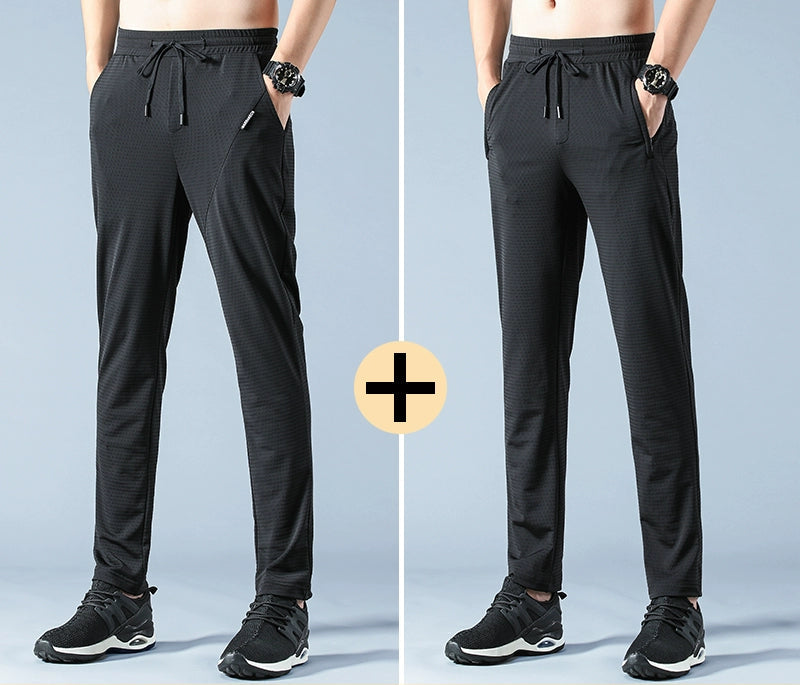 Importé - Lot 2 x Pantalons Sport Homme Décontracté Micro-Elastique