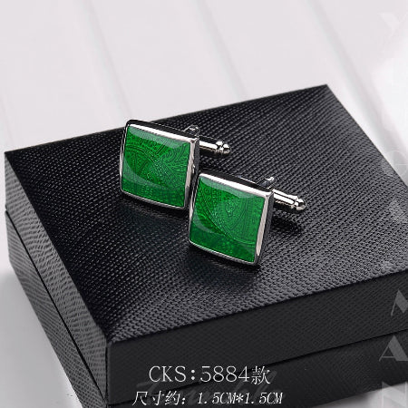 Importé - Boutons de Manchettes Homme - En Argent Brillant