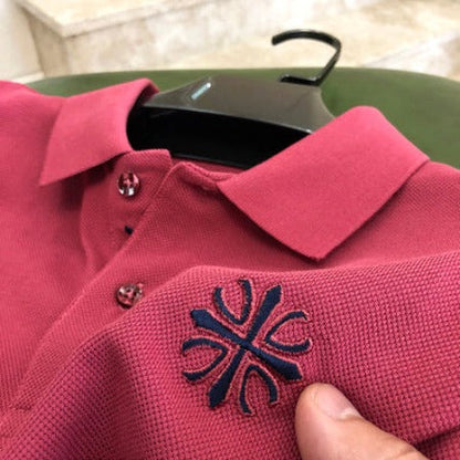 Importé - Polo Brodé Homme Décontracté Manches Courtes