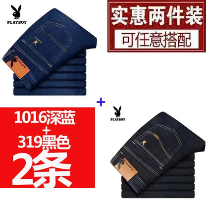 Importé - Lot 2x Pantalons Jean Stretch Homme Playboy Décontracté