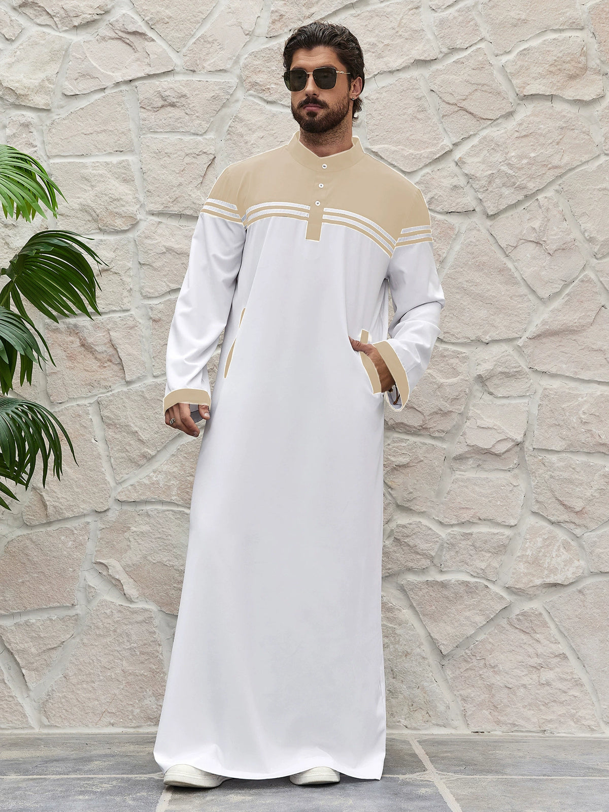 Importé - Boubou Homme Décontracté Manches Longues
