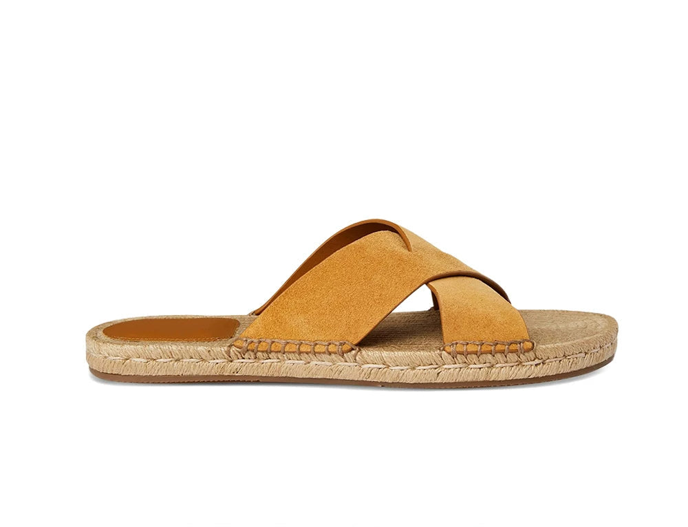 Importé - Chaussure Sandales Plates Décontractées Cuir Daim