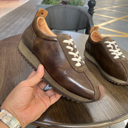 Importé - Chaussure Basket Sneaker Homme Cuir véritable